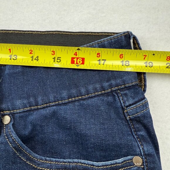 a.n.a Women's Mid-Rise Skinny Zip/Elastic Waistband Blue Denim Jeans Plus 20W - Picture 7 of 10